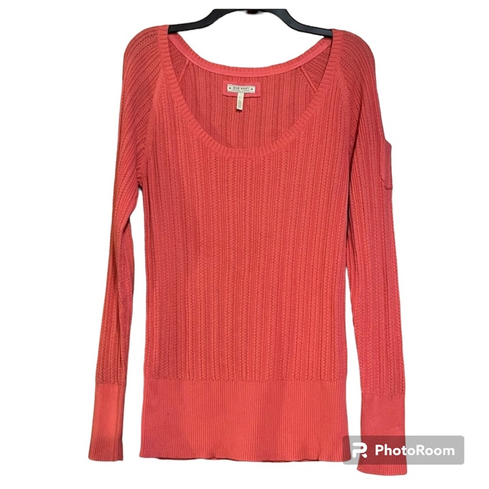 Old Navy Arm Pocket Scoop Neck Ribbed Sweater Sz XL